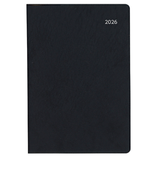 【2026年3月始まり】　ダイゴー　アポイント　大きな文字シリーズ　A6　マンスリーブロック　E8819　ブラック　月曜始まり