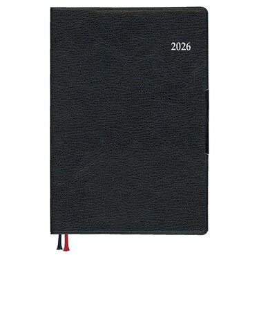 【2026年3月始まり】　ダイゴー　アポイント　ライトシリーズ　A6　マンスリーブロック　E8823　ブラック　月曜始まり