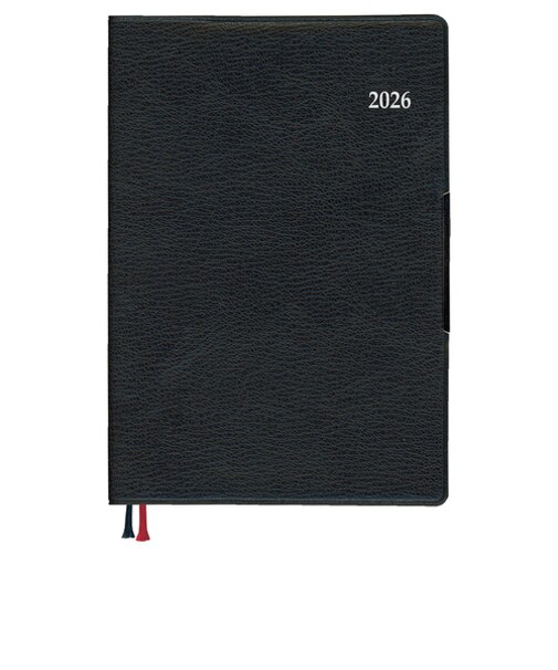 【2026年3月始まり】　ダイゴー　アポイント　ライトシリーズ　A6　マンスリーブロック　E8823　ブラック　月曜始まり