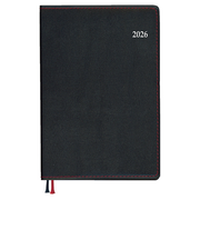 【2026年3月始まり】　ダイゴー　アポイント　ライトシリーズ　A6　ウィークリーバーチカル　E8826　ブラック　月曜始まり