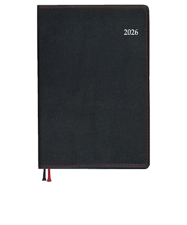 【2026年3月始まり】　ダイゴー　アポイント　ライトシリーズ　A6　ウィークリーバーチカル　E8826　ブラック　月曜始まり