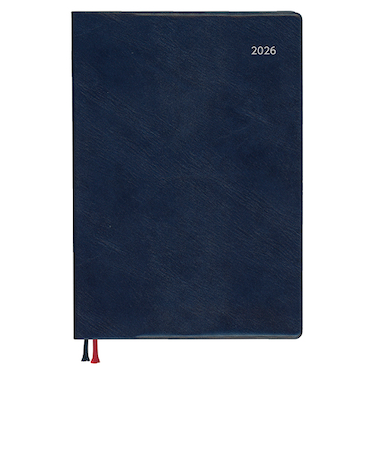 【2026年3月始まり】　ダイゴー　アポイント　大きな文字シリーズ　A5　ウィークリーレフト　E8822　ネイビー　月曜始まり