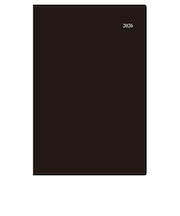 【2026年4月始まり】　ダイゴー　アポイント　チャートシリーズ　B6　マンスリーブロック+ガントチャート　E1155　ブラック　月曜始まり