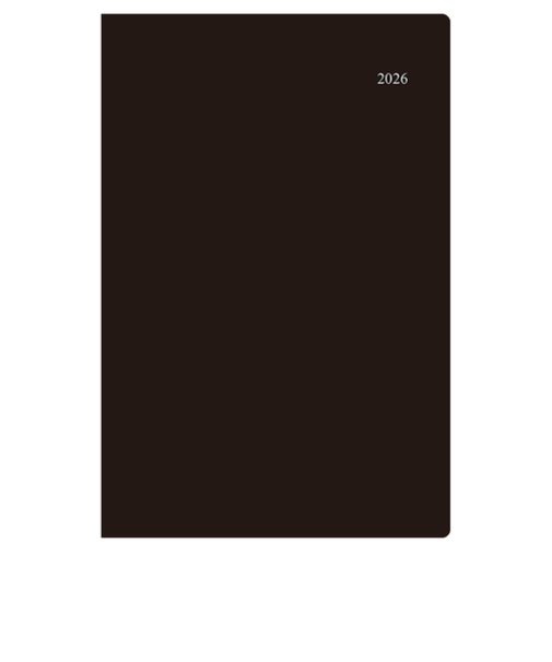 【2026年4月始まり】　ダイゴー　アポイント　チャートシリーズ　B6　マンスリーブロック+ガントチャート　E1155　ブラック　月曜始まり