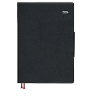 【2026年3月始まり】　ダイゴー　アポイント　ライトシリーズ　デスク　B6　ウィークリーレフト　E8836　ブラック　月曜始まり