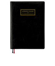 【2026年4月始まり】　ダイゴー　アポイント　ベーシックシリーズ　デスク　A5　デイリー2日1ページ　E1168　ブラック　月曜始まり