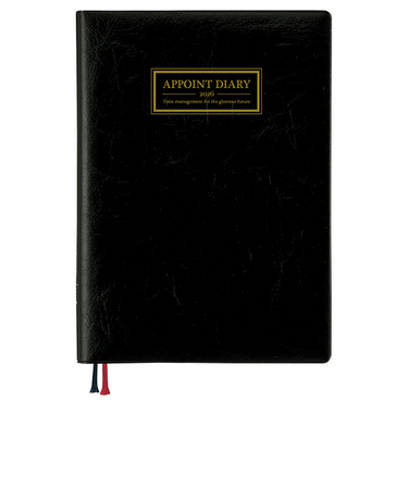 【2026年4月始まり】　ダイゴー　アポイント　ベーシックシリーズ　デスク　A5　デイリー2日1ページ　E1168　ブラック　月曜始まり