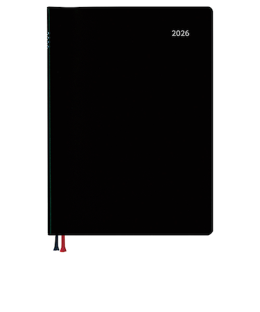【2026年3月始まり】　ダイゴー　アポイント　大きな文字シリーズ　A5　ウィークリーレフト　E8821　ブラック　月曜始まり