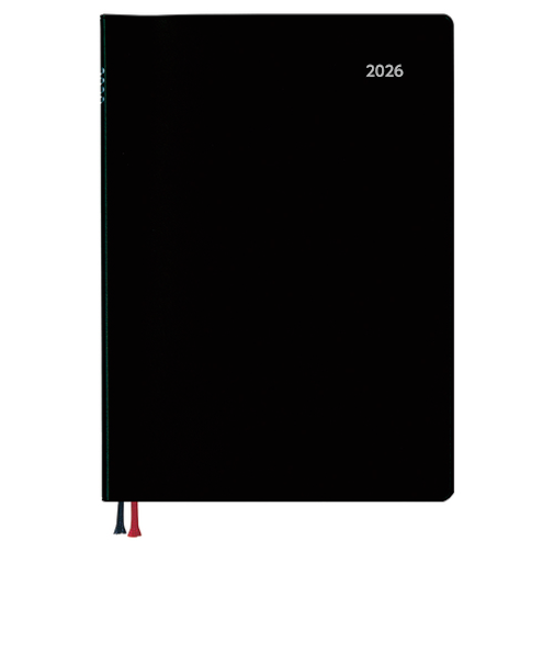 【2026年3月始まり】　ダイゴー　アポイント　大きな文字シリーズ　A5　ウィークリーレフト　E8821　ブラック　月曜始まり
