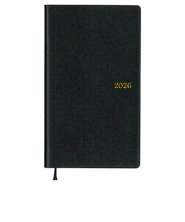 【2026年3月始まり】　ダイゴー　アポイント　ベーシックシリーズ　定形外　マンスリーブロック　E1177　ブラック　日曜始まり