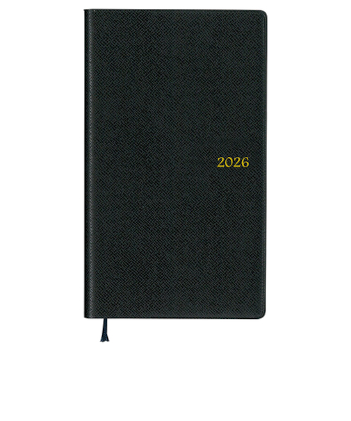 【2026年3月始まり】　ダイゴー　アポイント　ベーシックシリーズ　定形外　マンスリーブロック　E1177　ブラック　日曜始まり