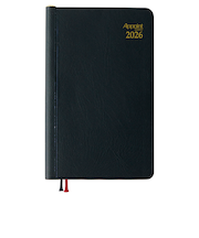 【2026年3月始まり】　ダイゴー　アポイント　ベーシックシリーズ　鉛筆付　定形外　ウィークリーレフト　E1108　ブラック　月曜始まり