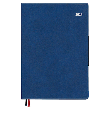 【2026年3月始まり】　ダイゴー　アポイント　ライトシリーズ　デスク　B6　ウィークリーレフト　E8835　ブルー　月曜始まり