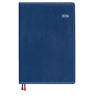 【2026年3月始まり】　ダイゴー　アポイント　ライトシリーズ　A6　ウィークリーバーチカル　E8825　ブルー　月曜始まり