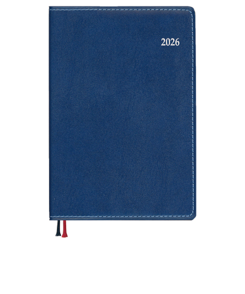 【2026年3月始まり】　ダイゴー　アポイント　ライトシリーズ　A6　ウィークリーバーチカル　E8825　ブルー　月曜始まり