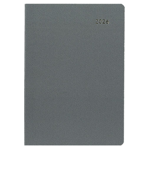 【2026年3月始まり】　ダイゴー　MILL　クロコ　B6　ウィークリーレフト　E9633　グレー　月曜始まり