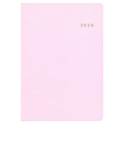 【2026年3月始まり】　ダイゴー　MILL　スプリング　B6　ウィークリーレフト　E9638　ピンク　月曜始まり