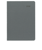 【2026年3月始まり】　ダイゴー　MILL　クロコ　A6　ウィークリーレフト　E9629　グレー　月曜始まり