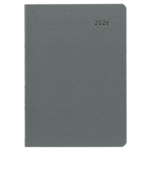 【2026年3月始まり】　ダイゴー　MILL　クロコ　A6　ウィークリーレフト　E9629　グレー　月曜始まり