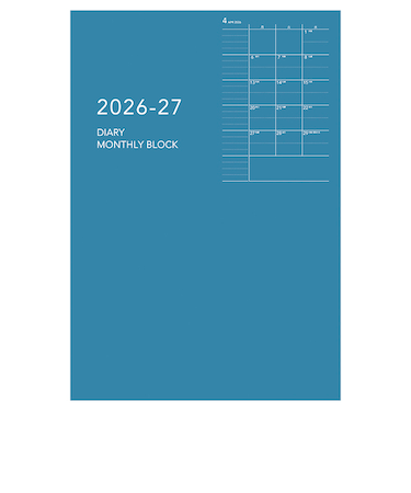 【2026年4月始まり】　ダイゴー　アポイント　ノートシリーズ　A5　マンスリーブロック　E9327　ブルー　月曜始まり