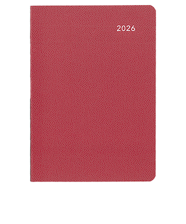 【2026年3月始まり】　ダイゴー　MILL　クロコ　A6　ウィークリーレフト　E9627　レッド　月曜始まり