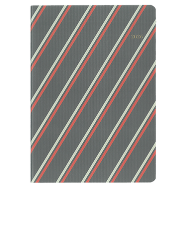 【2026年3月始まり】　ダイゴー　MILL　ストライプ　B6　マンスリーブロック　E9623　グレー　月曜始まり