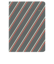 【2026年3月始まり】　ダイゴー　MILL　ストライプ　A6　マンスリーブロック　E9619　グレー　月曜始まり