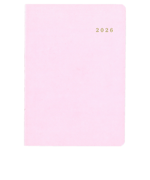 【2026年3月始まり】　ダイゴー　MILL　スプリング　A6　ウィークリーレフト　E9634　ピンク　月曜始まり