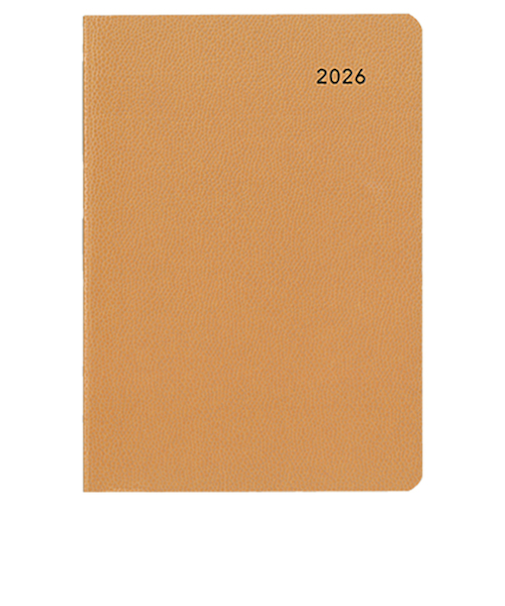 【2026年3月始まり】　ダイゴー　MILL　クロコ　A6　ウィークリーレフト　E9626　イエロー　月曜始まり