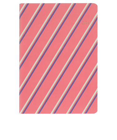 【2026年3月始まり】　ダイゴー　MILL　ストライプ　B6　マンスリーブロック　E9622　ピンク　月曜始まり