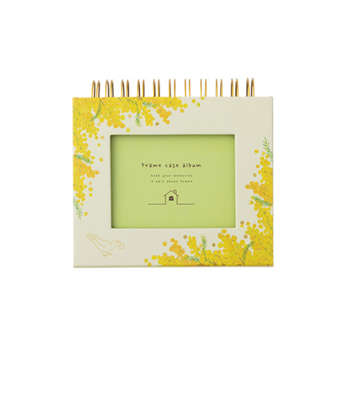 ナカバヤシ　フォトランク　フレームケース　アルバム　L　A-FTPC-104-Y　フラワーイエロー