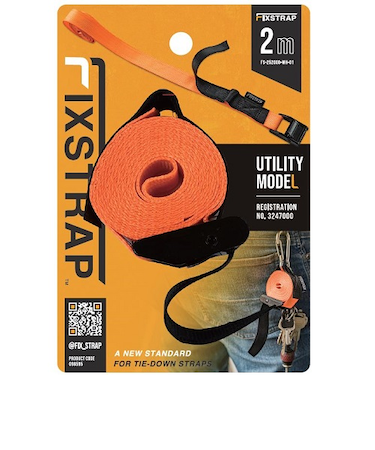 フィックスストラップ（FIXSTRAP）　荷締ベルト　2m　オレンジ