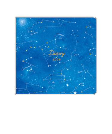 【2026年2月始まり】　リュリュ（RYU-RYU）　ミニサイズスケジュール帳　定形外　マンスリーブロック　SDQ2601　星空散歩　日曜始まり