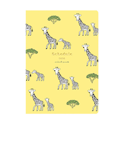 【2026年2月始まり】　リュリュ（RYU-RYU）　スケジュール帳　アニマルパレード　B6　マンスリーブロック　SDNS2602　キリン　月曜始まり