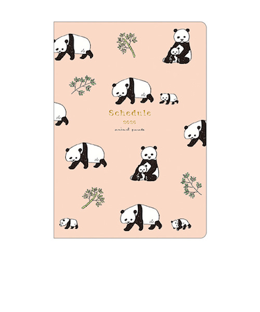 【2026年2月始まり】　リュリュ（RYU-RYU）　スケジュール帳　アニマルパレード　B6　マンスリーブロック　SDNS2604　パンダ　月曜始まり