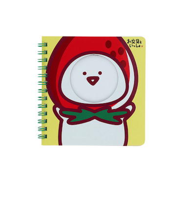 サンスター文具　窓付きスクエアリングノート　お文具といっしょ　お文具さん