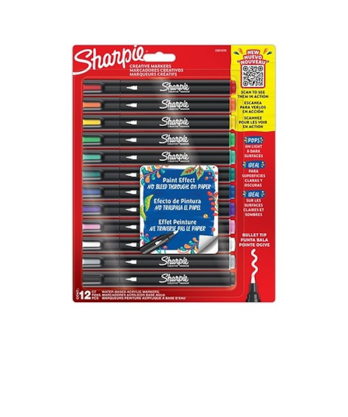 シャーピー（Sharpie）　アクリルマーカーオリジナル　12色