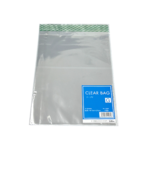 ベルベ（bellbe）　クリアバッグ　テープ付　G　27×19・7cm