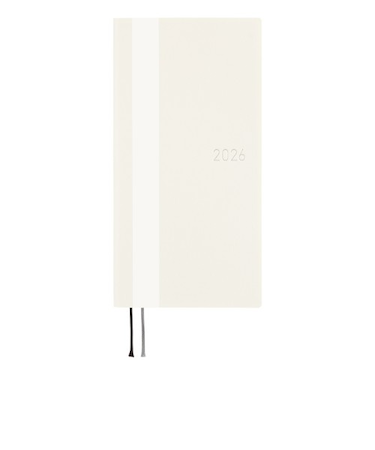 【2026年4月始まり】　ほぼ日　weeks　ホワイトライン　B6スリム　ウィークリーレフト　アイボリー　月曜始まり