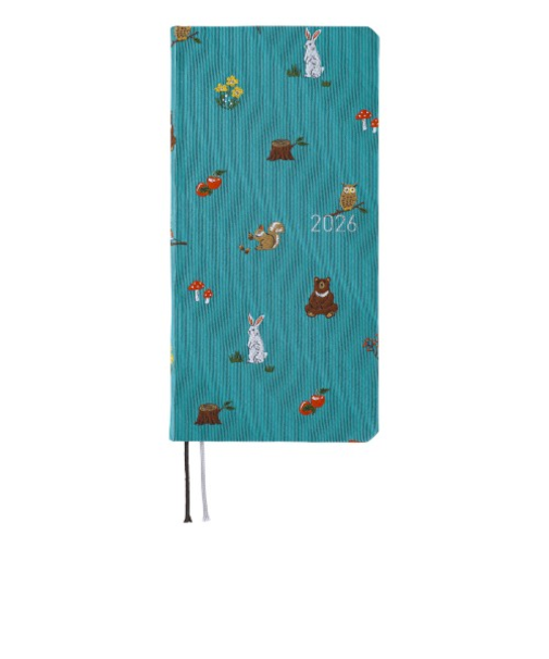 【2026年4月始まり】　ほぼ日　weeks　タイ＆チーフ　B6スリム　ウィークリーレフト　in　the　forest　月曜始まり