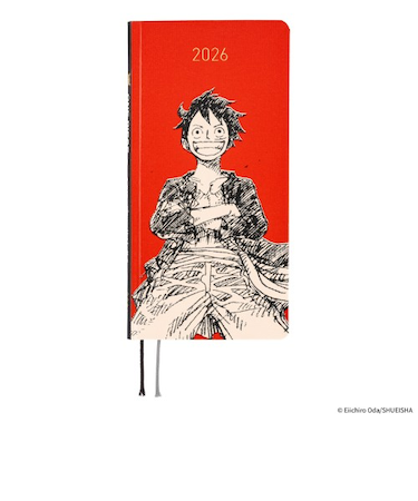 【2026年4月始まり】　ほぼ日　weeks　ONE　PIECE　magazine　B6スリム　ウィークリーレフト　麦わらのルフィ　RED　月曜始まり