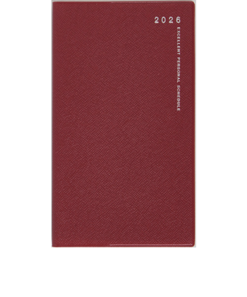 【2026年3月始まり】　高橋書店　リベルデュオ3　その他　マンスリーブロック　793　クラッシーレッド　日曜始まり