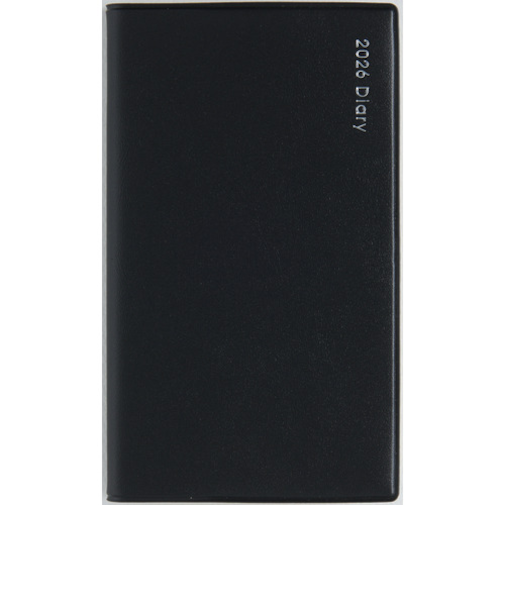 【2026年3月始まり】　高橋書店　ニューダイアリーミニ3　その他　ウィークリーホリゾンタル　832　黒　月曜始まり