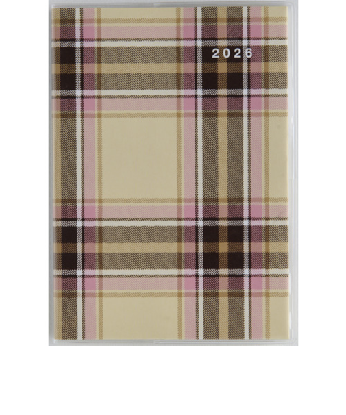 【2026年3月始まり】　高橋書店　クレールインデックス5　B6　マンスリーブロック　690　チェック　月曜始まり