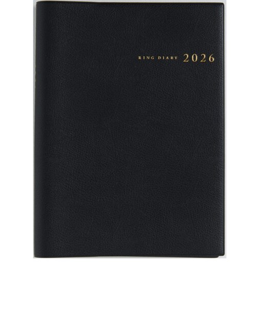 【2026年4月始まり】　高橋書店　リングダイアリー　A5　ウィークリーレフト　971　黒　月曜始まり