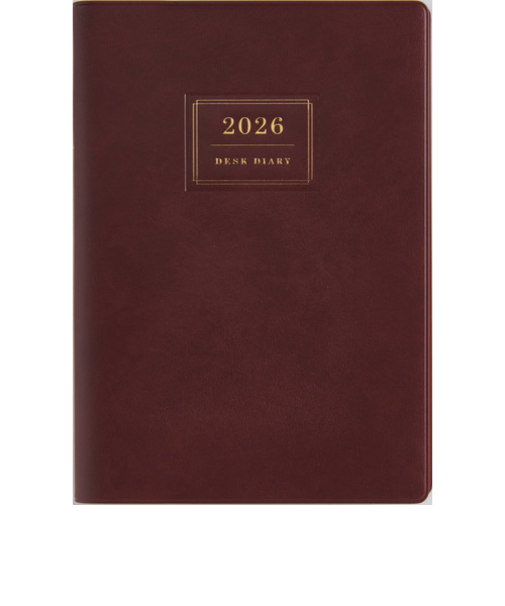 【2026年4月始まり】　高橋書店　業務日誌　A5　デイリー2日1ページ　903　エンジ　各月1日始まり