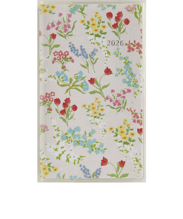 【2026年2月始まり】　高橋書店　ラフィーネスリム1　その他　マンスリーブロック　895　花柄　日曜始まり