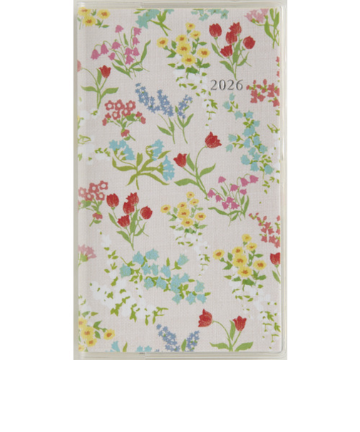 【2026年2月始まり】　高橋書店　ラフィーネスリム1　その他　マンスリーブロック　895　花柄　日曜始まり