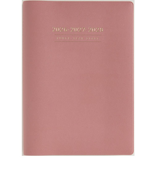 【2026年4月始まり】　高橋書店　3年卓上日誌　A5　デイリー2日1ページ　950　ピンク　各月1日始まり