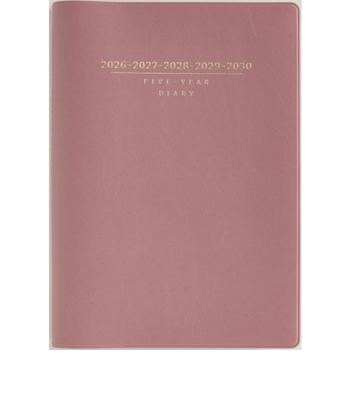 【2026年4月始まり】　高橋書店　5年卓上日誌　A5　デイリー2日1ページ　954　ピンク　各月1日始まり